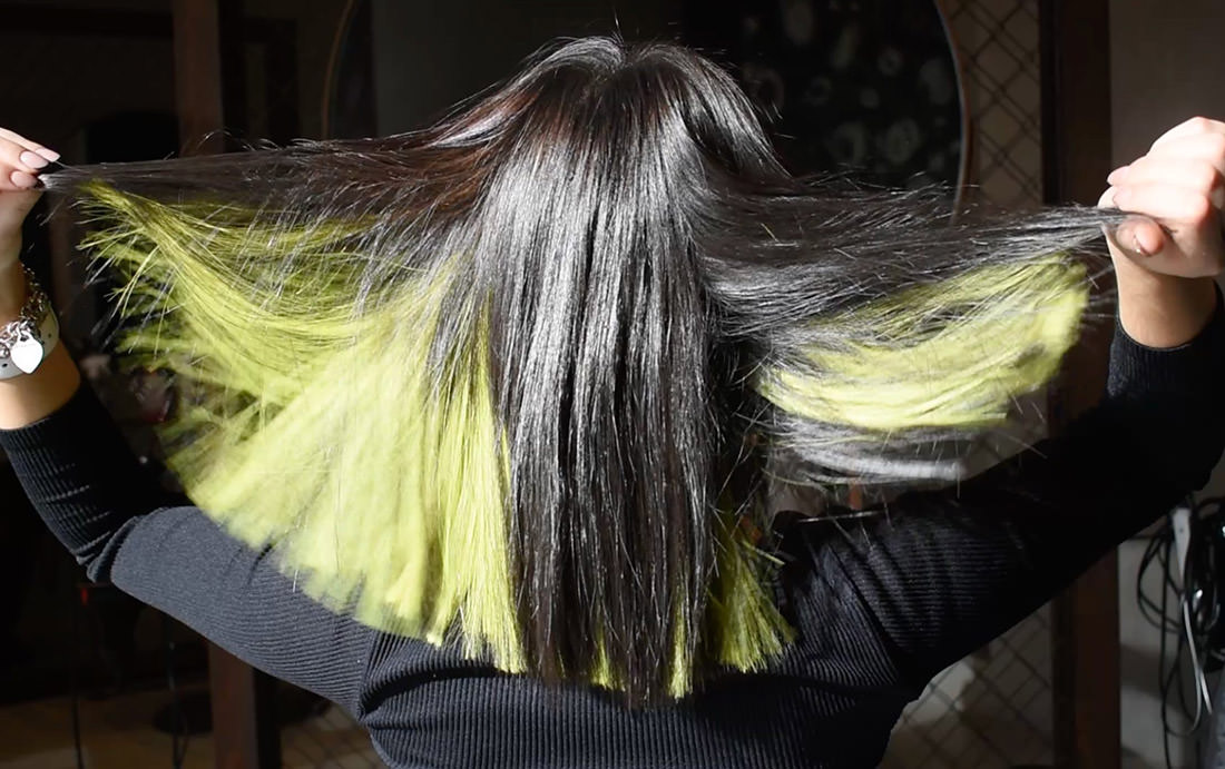 Capelli colorati con le extension Great Lenghts